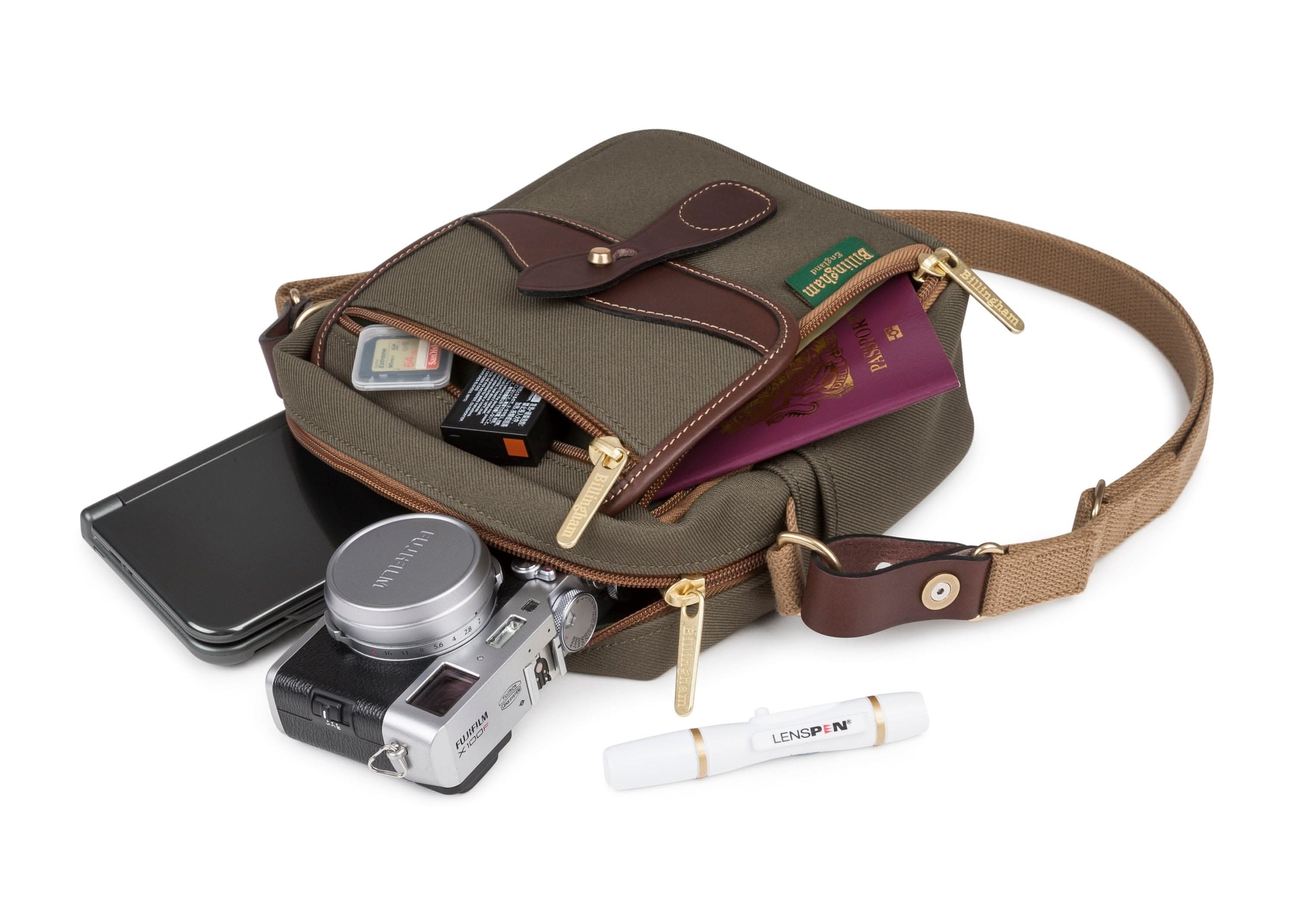 billingham-stowaway-pola-kameratasche-khaki-canvas-tan-leder image 3