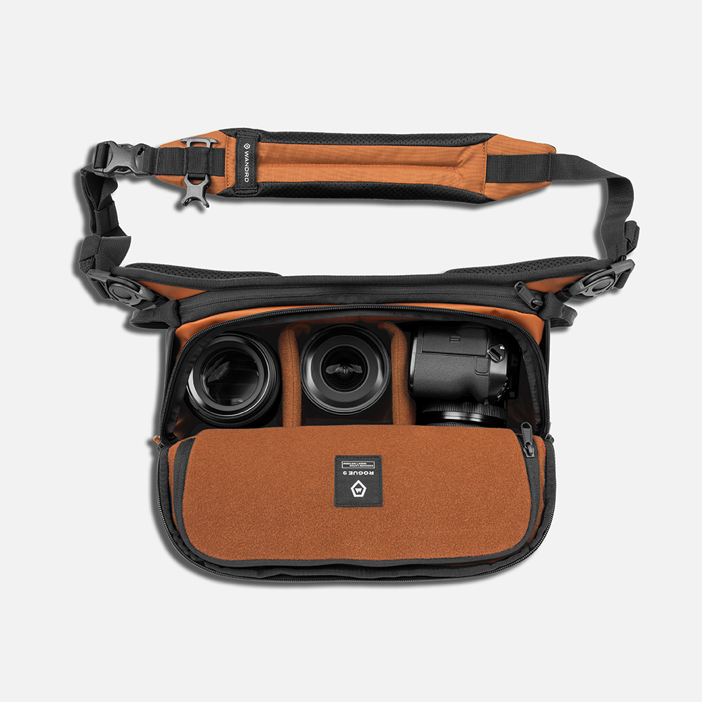 wandrd-rogue-9l-sling-sedona-orange-wetterfest-mit-laptopfach image 4