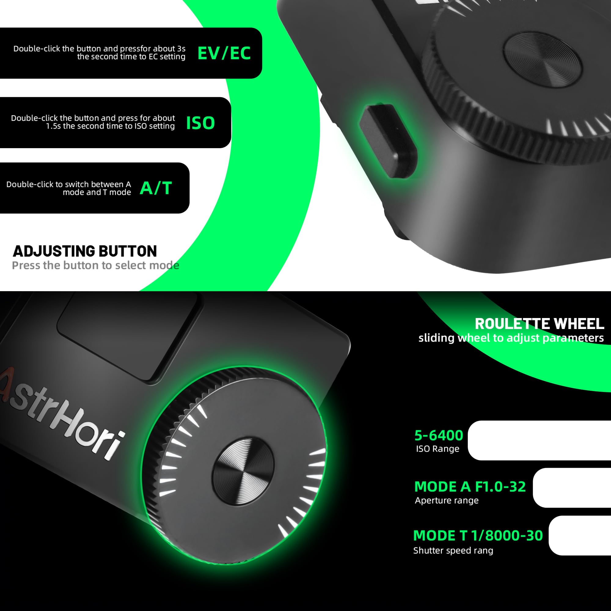 astrhori-light-meter-belichtungsmesser-oled-kaltschuh image 2